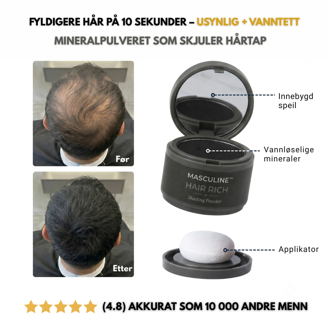 Masculine HairRich™ - Premium Håravfallsfiller för män