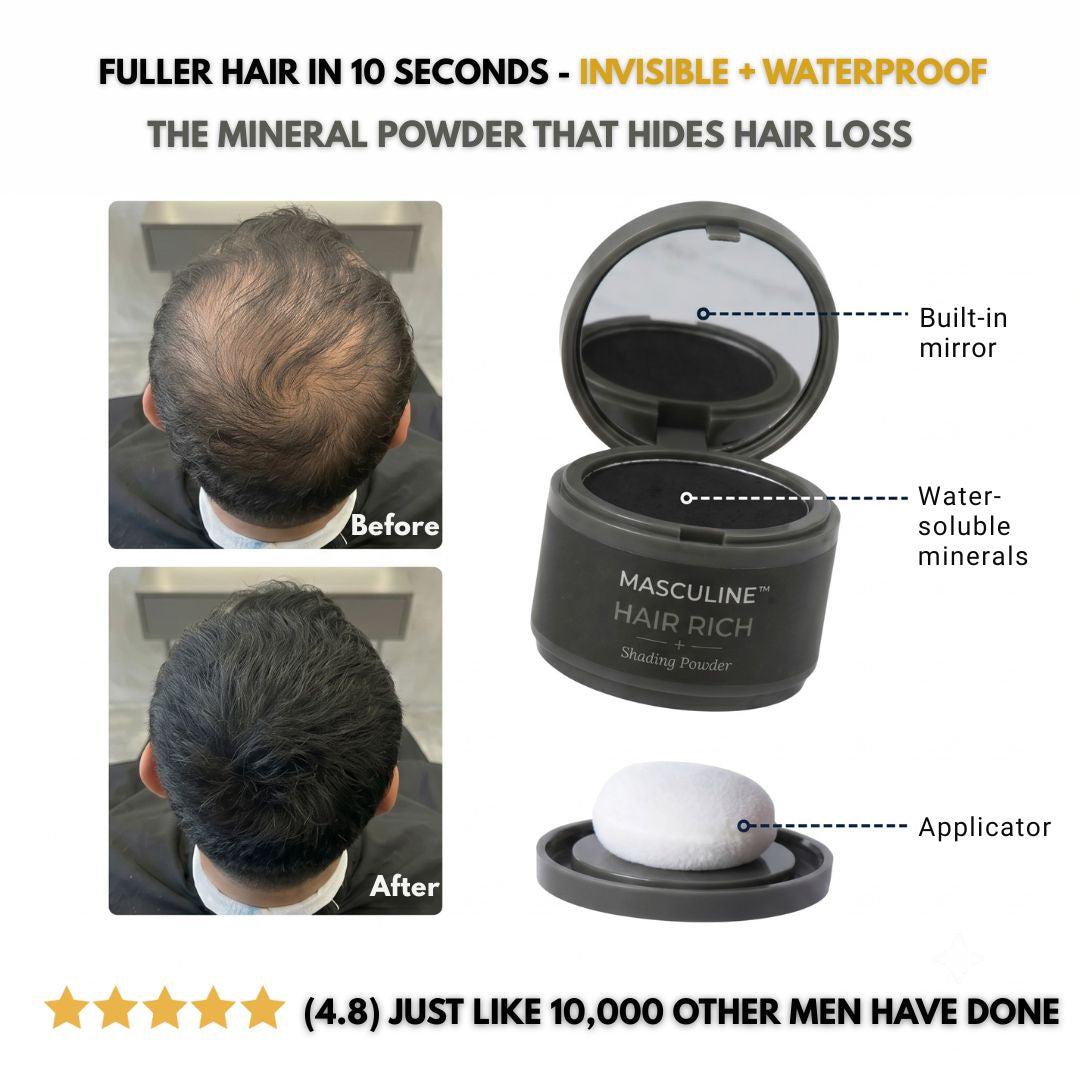 Masculine HairRich™ - Premium Håravfallsfiller för män