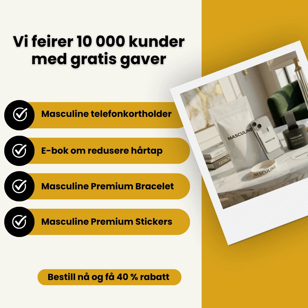 Masculine HairRich™ - Premium Håravfallsfiller för män