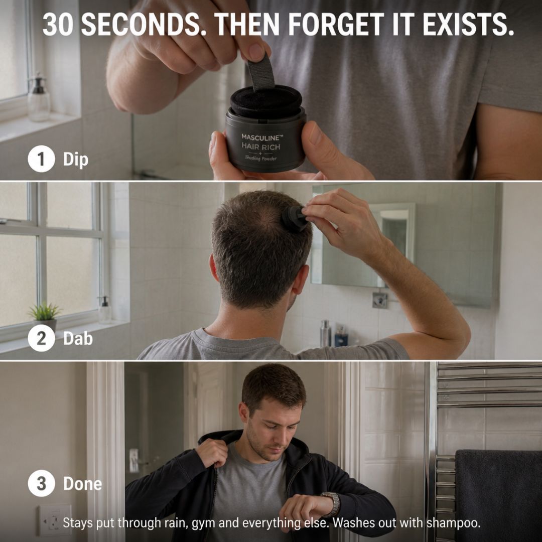 Masculine HairRich™ - Premium Håravfallsfiller för män