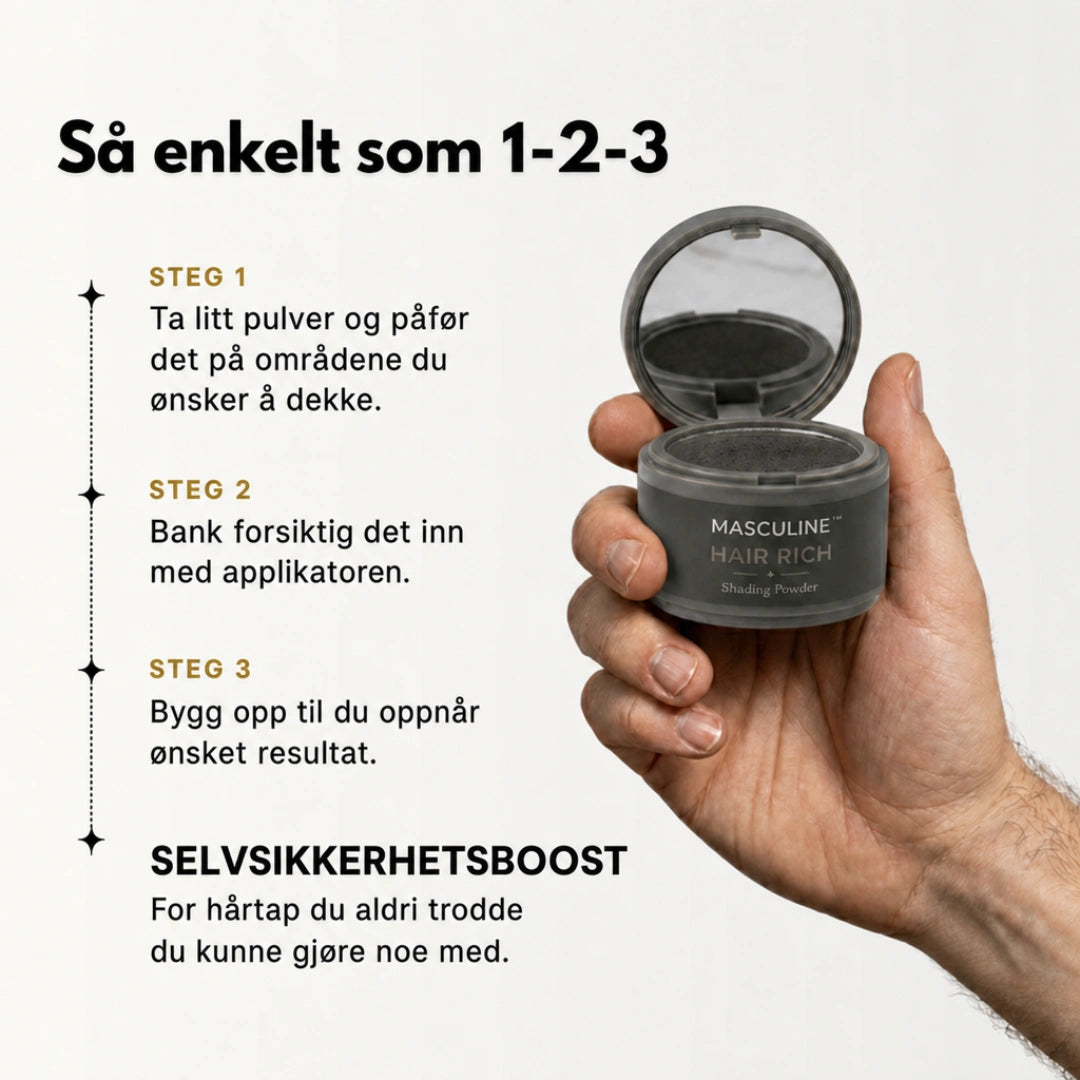 Masculine HairRich™ - Premium Håravfallsfiller för män