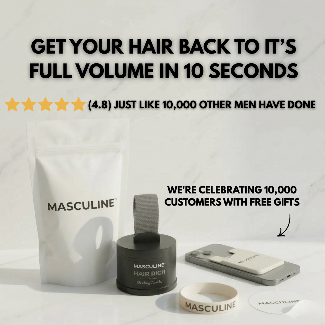 Masculine HairRich™ - Premium Håravfallsfiller för män