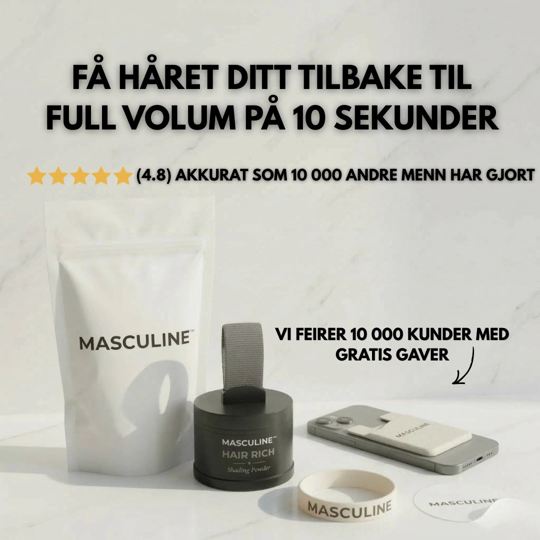 Masculine HairRich™ - Premium Håravfallsfiller för män