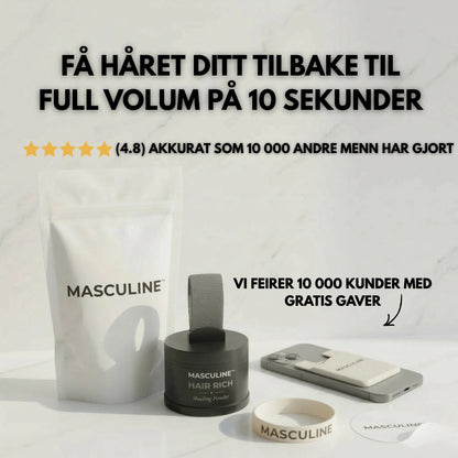 Masculine HairRich™ - Premium Håravfallsfiller för män
